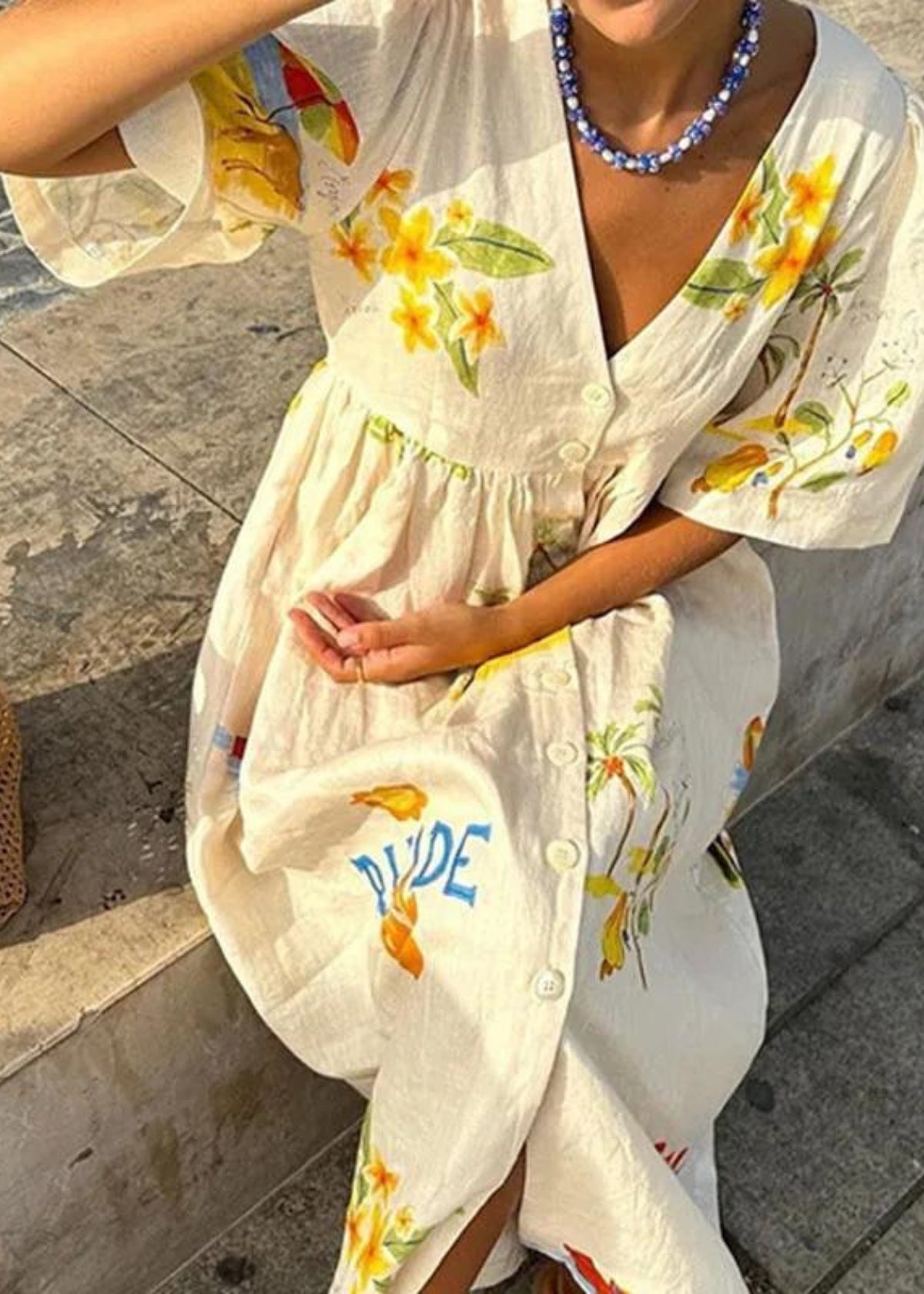 Chyna | Sukienka w Stylu Śródziemnomorskim