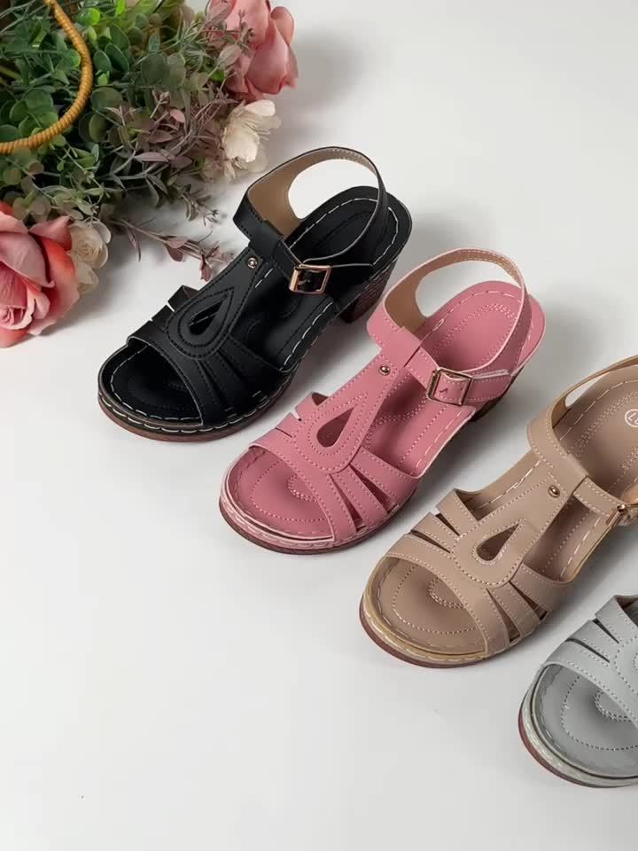 Tierra | Vintage Sandały na Słupku