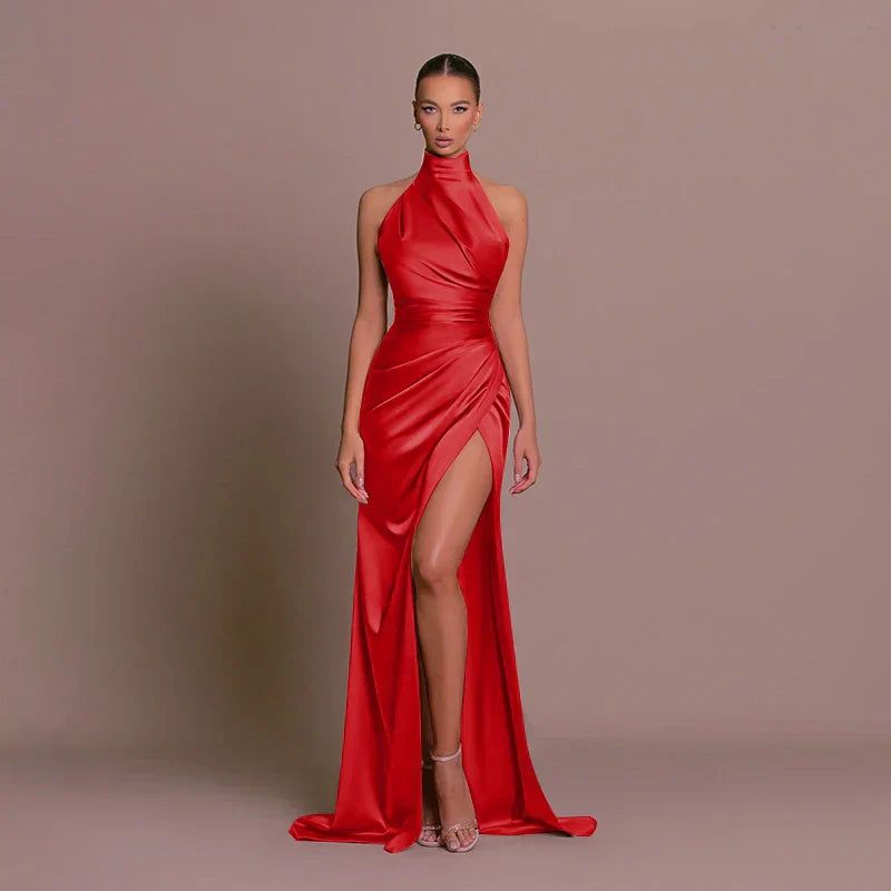 Cleo | Elegancka Suknia z Rozcięciem