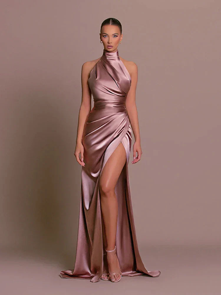 Cleo | Elegancka Suknia z Rozcięciem