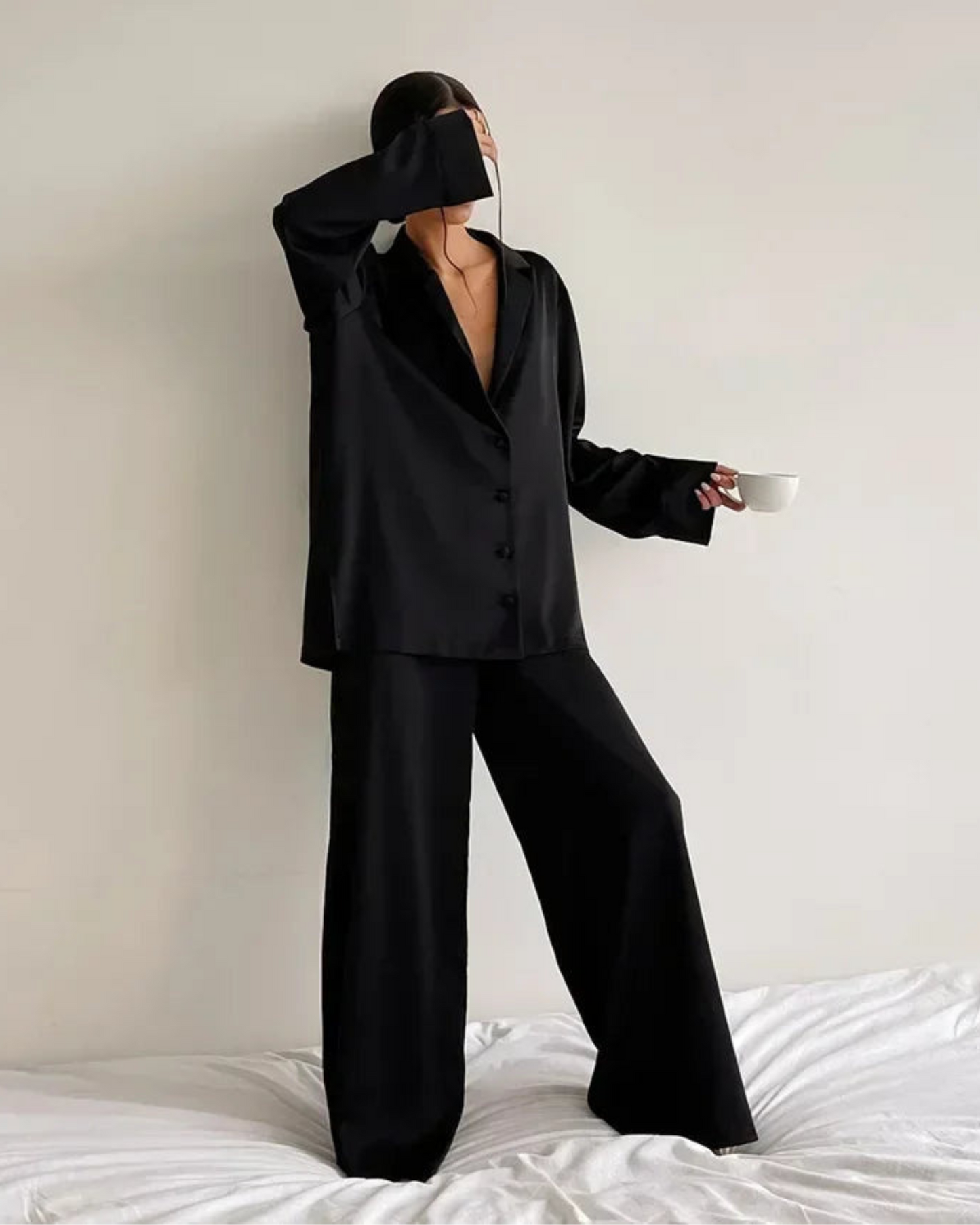 Levi | Piżama Satynowa Oversize
